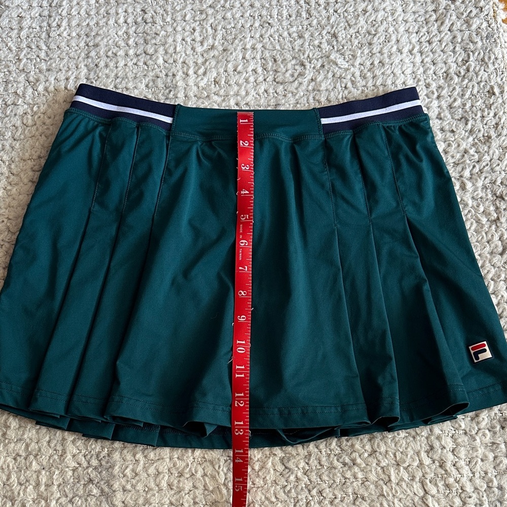 Fila Teal Pleated Mini Skirt - Picture 4 of 4